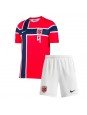 Norge Erling Haaland #9 Replika Hemmakläder Barn VM 2026 Kortärmad (+ byxor)